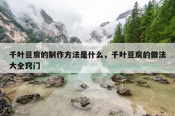 千叶豆腐的制作方法是什么，千叶豆腐的做法大全窍门