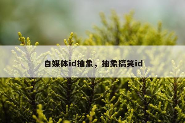自媒体id抽象，抽象搞笑id