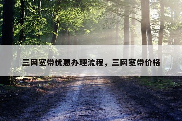 三网宽带优惠办理流程，三网宽带价格