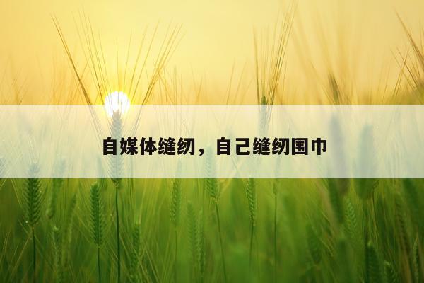 自媒体缝纫，自己缝纫围巾