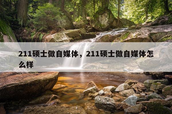 211硕士做自媒体，211硕士做自媒体怎么样