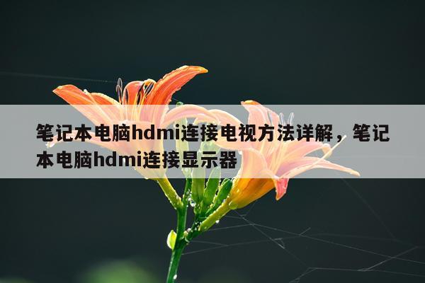 笔记本电脑hdmi连接电视方法详解，笔记本电脑hdmi连接显示器
