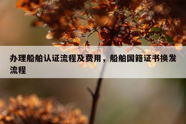 办理船舶认证流程及费用，船舶国籍证书换发流程