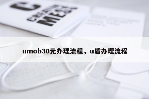 umob30元办理流程，u盾办理流程