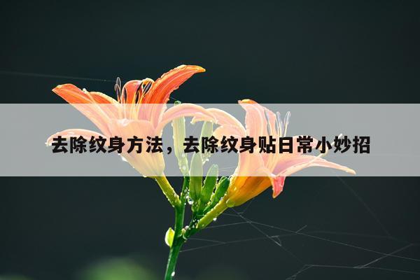 去除纹身方法，去除纹身贴日常小妙招