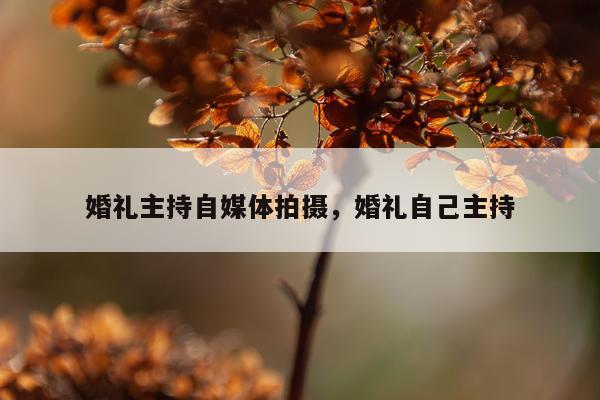 婚礼主持自媒体拍摄，婚礼自己主持
