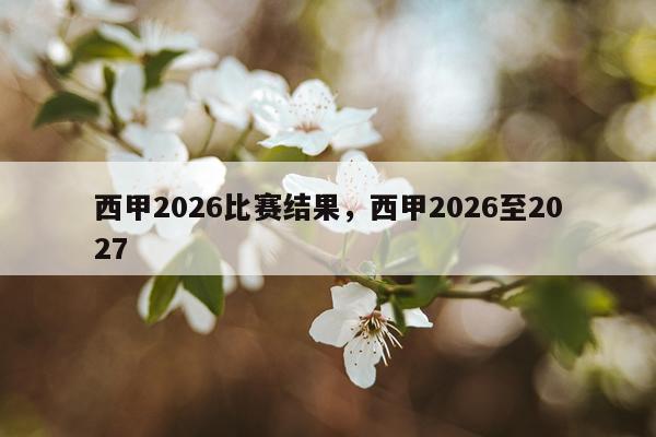 西甲2026比赛结果，西甲2026至2027
