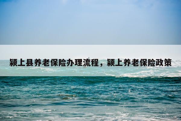 颍上县养老保险办理流程，颍上养老保险政策