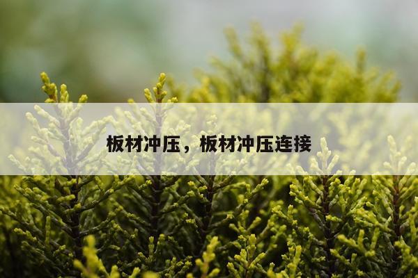 板材冲压，板材冲压连接