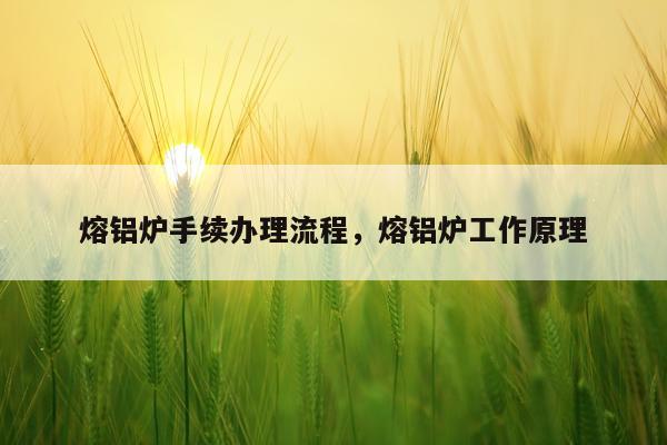熔铝炉手续办理流程，熔铝炉工作原理