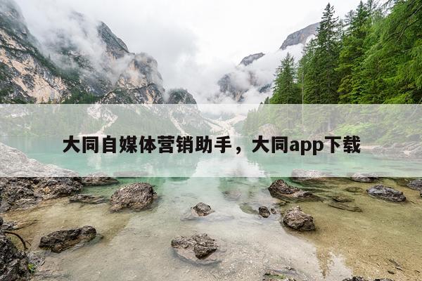 大同自媒体营销助手，大同app下载