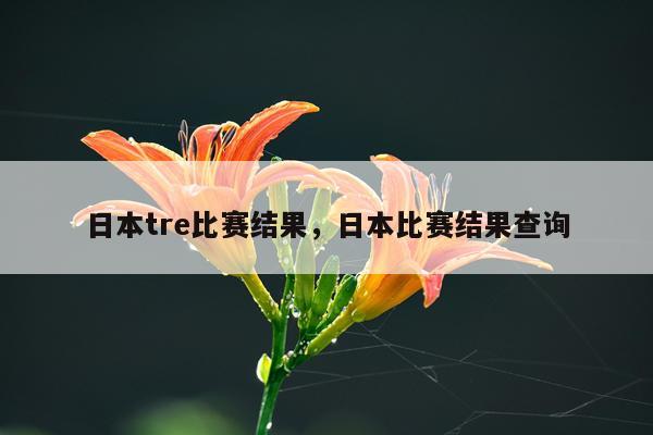 日本tre比赛结果，日本比赛结果查询