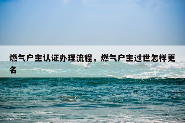 燃气户主认证办理流程，燃气户主过世怎样更名