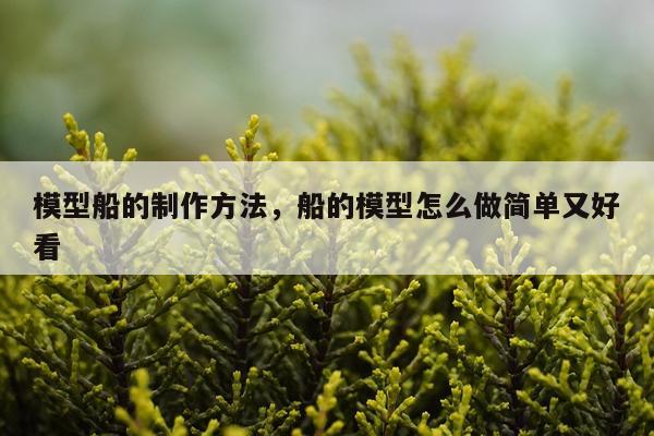 模型船的制作方法，船的模型怎么做简单又好看