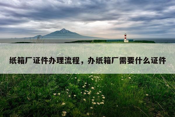 纸箱厂证件办理流程，办纸箱厂需要什么证件